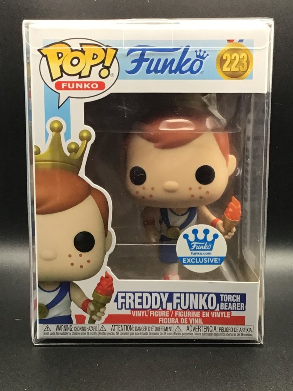 Funko Pop Freddy Funko Torch Bearer #223 2024 w/Pop Protector New In Box Limited